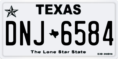 TX license plate DNJ6584