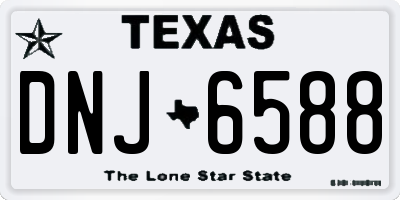 TX license plate DNJ6588