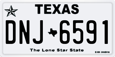 TX license plate DNJ6591