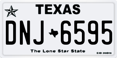 TX license plate DNJ6595