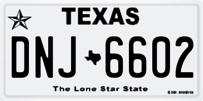 TX license plate DNJ6602