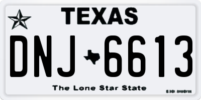 TX license plate DNJ6613