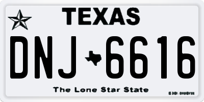 TX license plate DNJ6616