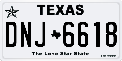 TX license plate DNJ6618