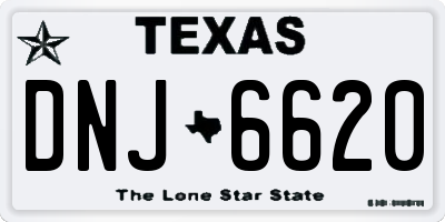 TX license plate DNJ6620