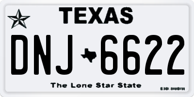 TX license plate DNJ6622