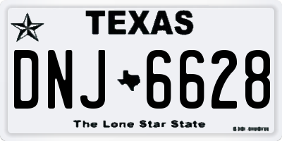 TX license plate DNJ6628