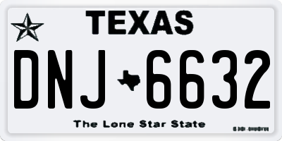 TX license plate DNJ6632