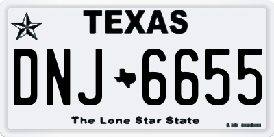 TX license plate DNJ6655