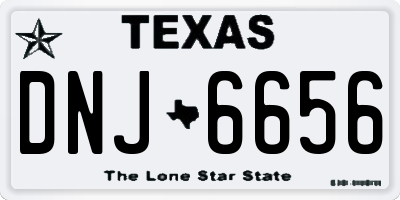 TX license plate DNJ6656