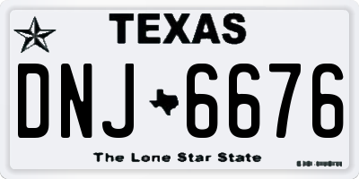 TX license plate DNJ6676