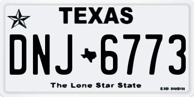 TX license plate DNJ6773