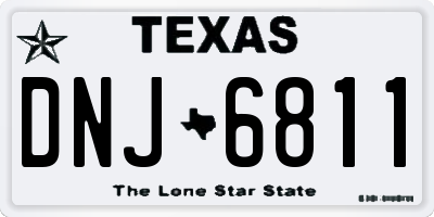 TX license plate DNJ6811