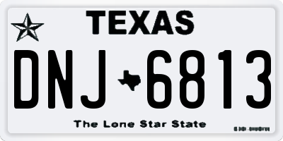 TX license plate DNJ6813