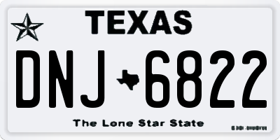TX license plate DNJ6822