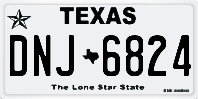 TX license plate DNJ6824