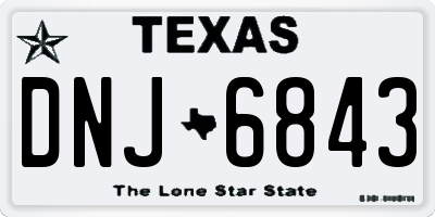TX license plate DNJ6843