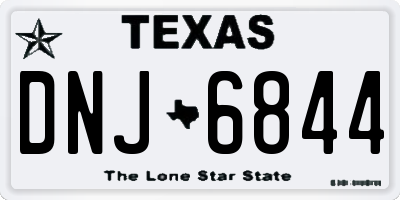 TX license plate DNJ6844