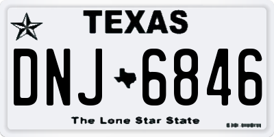 TX license plate DNJ6846