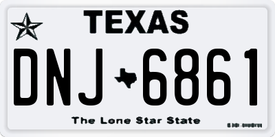 TX license plate DNJ6861