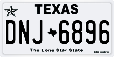 TX license plate DNJ6896