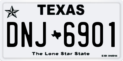 TX license plate DNJ6901