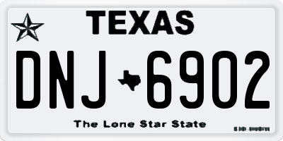 TX license plate DNJ6902