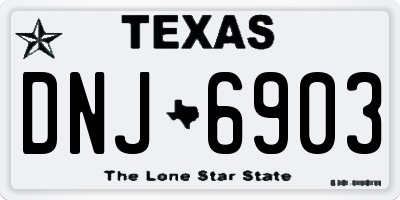 TX license plate DNJ6903