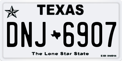 TX license plate DNJ6907