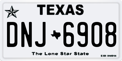 TX license plate DNJ6908