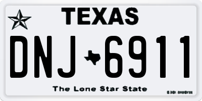 TX license plate DNJ6911