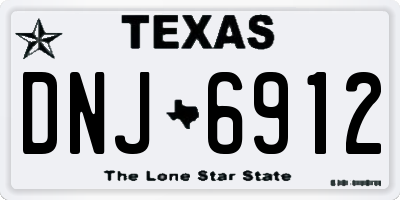 TX license plate DNJ6912