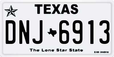 TX license plate DNJ6913