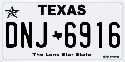 TX license plate DNJ6916