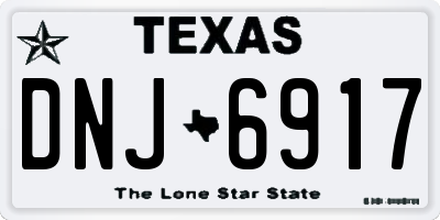 TX license plate DNJ6917