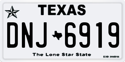 TX license plate DNJ6919