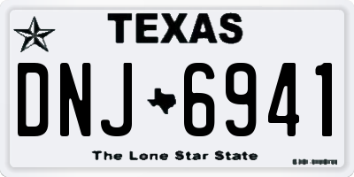 TX license plate DNJ6941