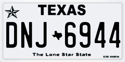 TX license plate DNJ6944