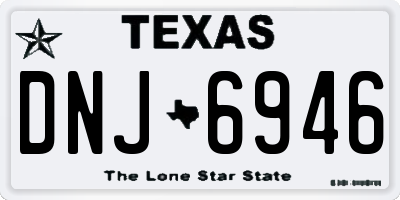 TX license plate DNJ6946