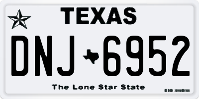 TX license plate DNJ6952