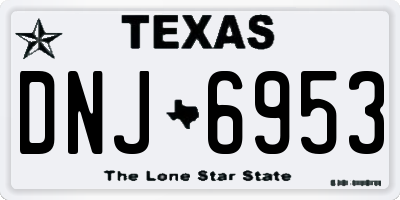 TX license plate DNJ6953