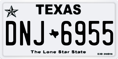 TX license plate DNJ6955