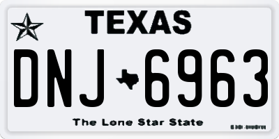 TX license plate DNJ6963