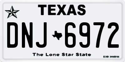 TX license plate DNJ6972