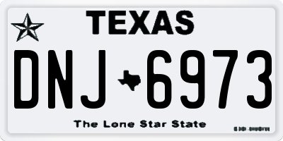 TX license plate DNJ6973