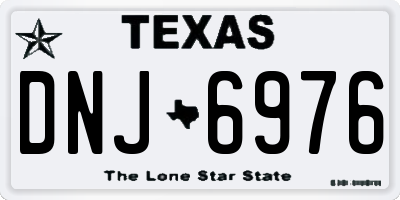 TX license plate DNJ6976