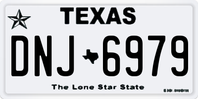 TX license plate DNJ6979