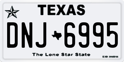 TX license plate DNJ6995
