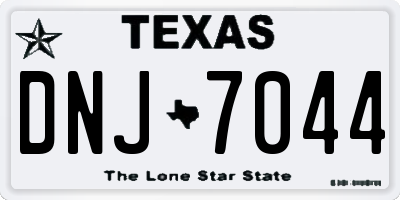 TX license plate DNJ7044