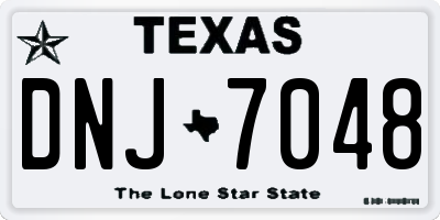 TX license plate DNJ7048